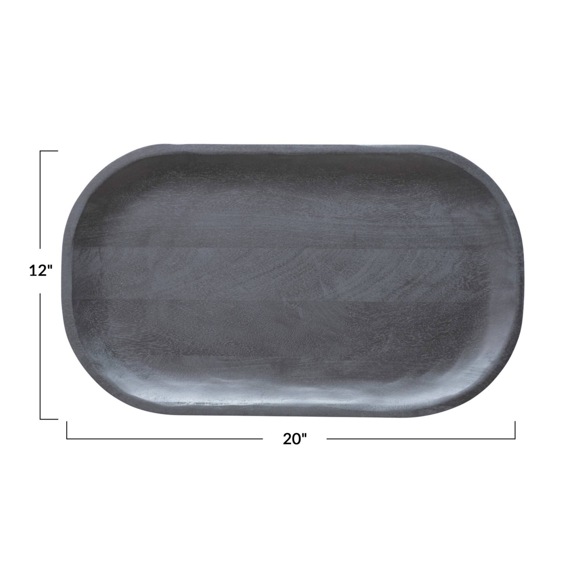 Hello Honey® 20" Wide Black Mango Wood Serving Board